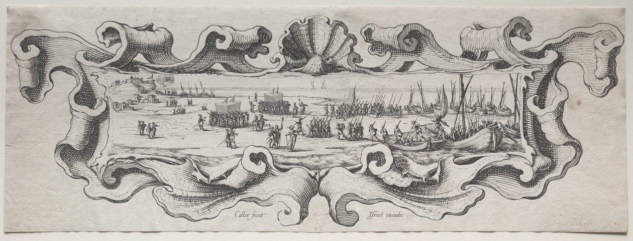 De Landing van de Troepen door Jacques Callot