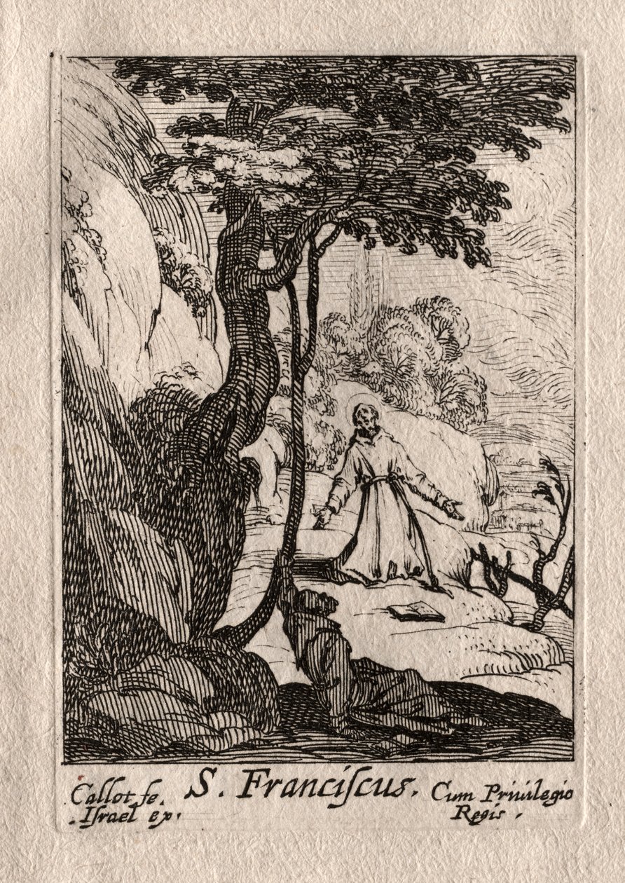 Les Pénitents: St. Franciscus door Jacques Callot