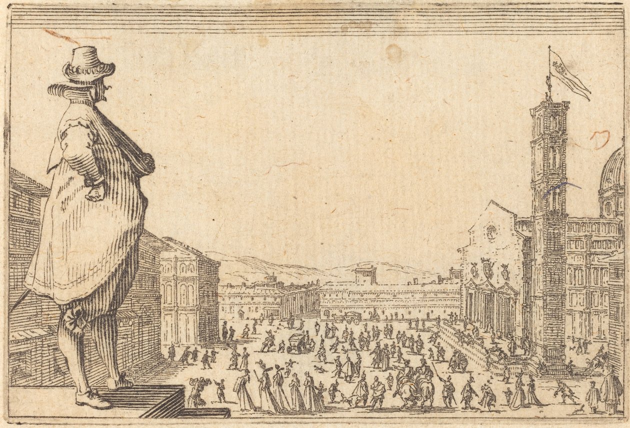 Piazza del Duomo, Florence door Jacques Callot