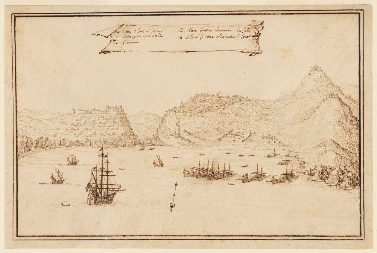 Planometrisch Uitzicht op Oran, Algerije door Jacques Callot