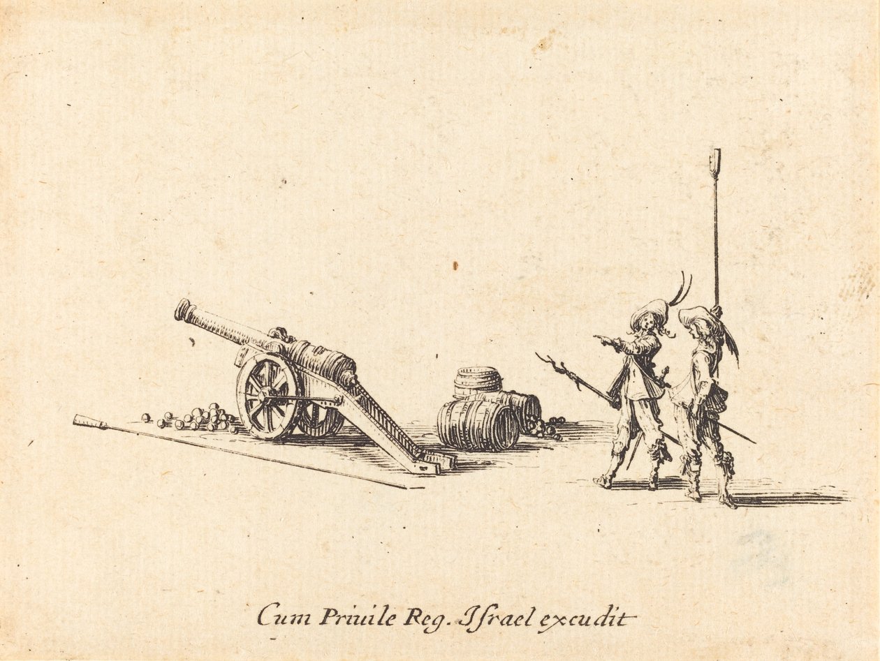 Voorbereiding om het Kanon af te vuren, 1634-1635 door Jacques Callot