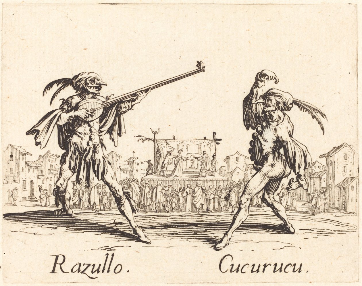 Razullo en Cucurucu door Jacques Callot
