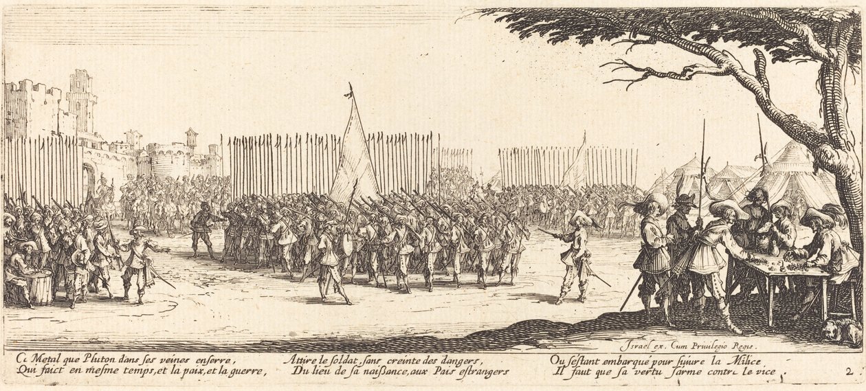 Werving van Troepen door Jacques Callot