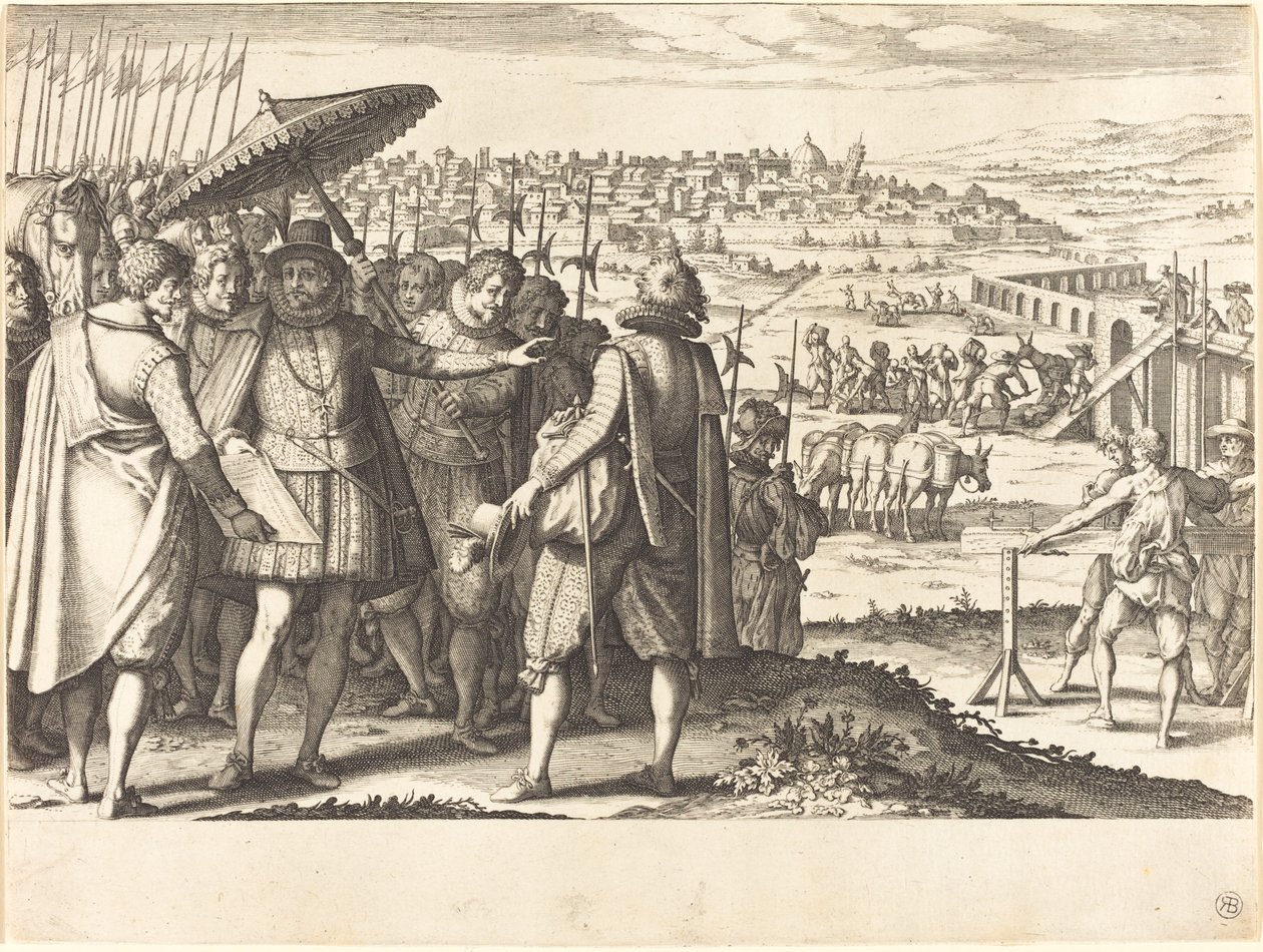 Restauratie van het Aquaduct in Pisa door Jacques Callot