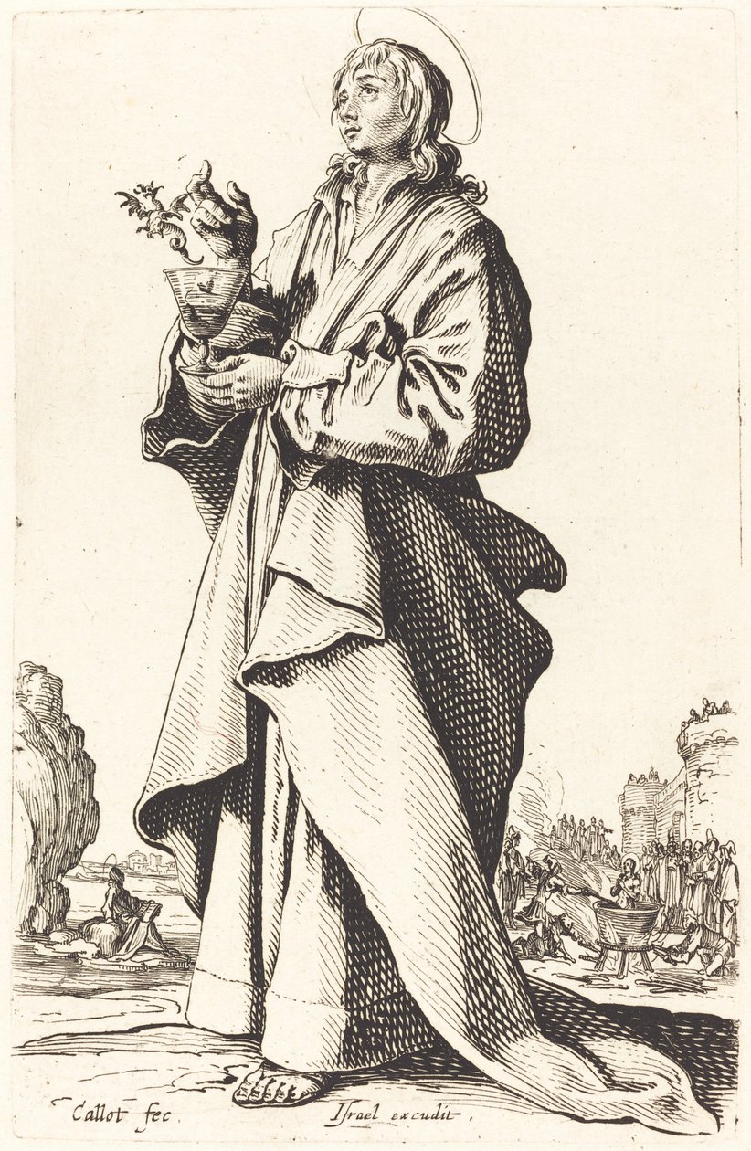 Sint Jan de Evangelist door Jacques Callot