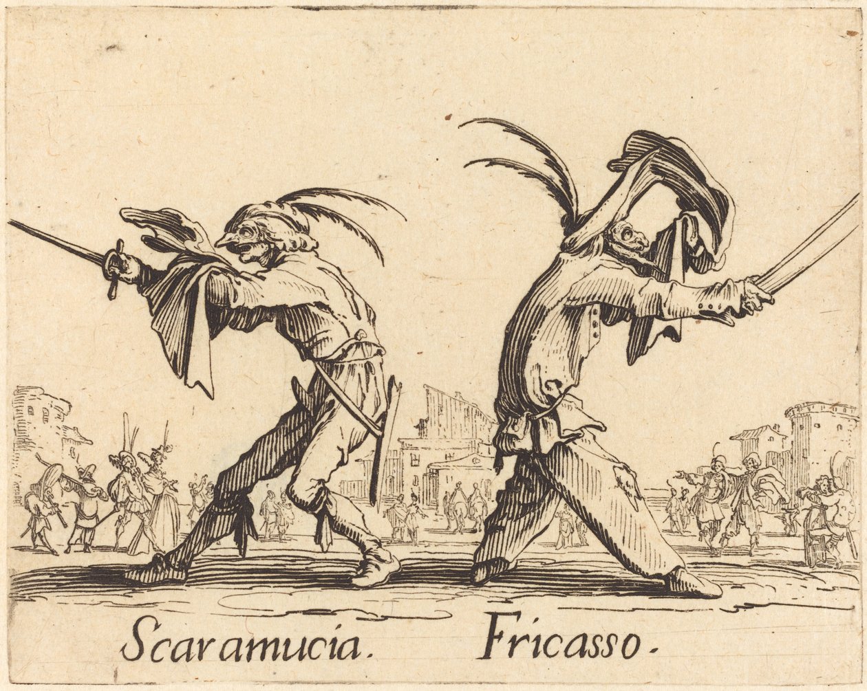 Scaramucia en Fricasso door Jacques Callot