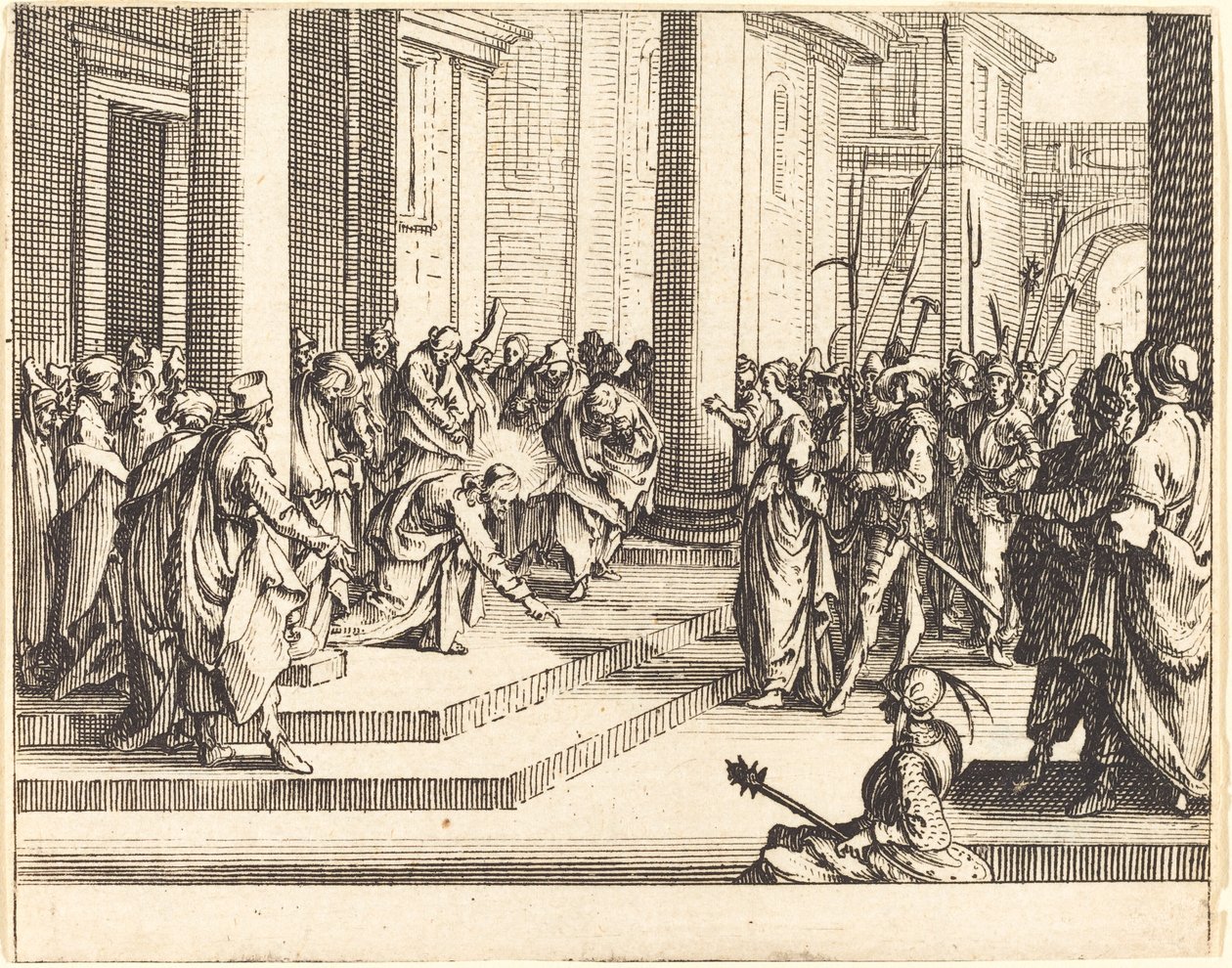 Steniging van Jezus, 1635 door Jacques Callot