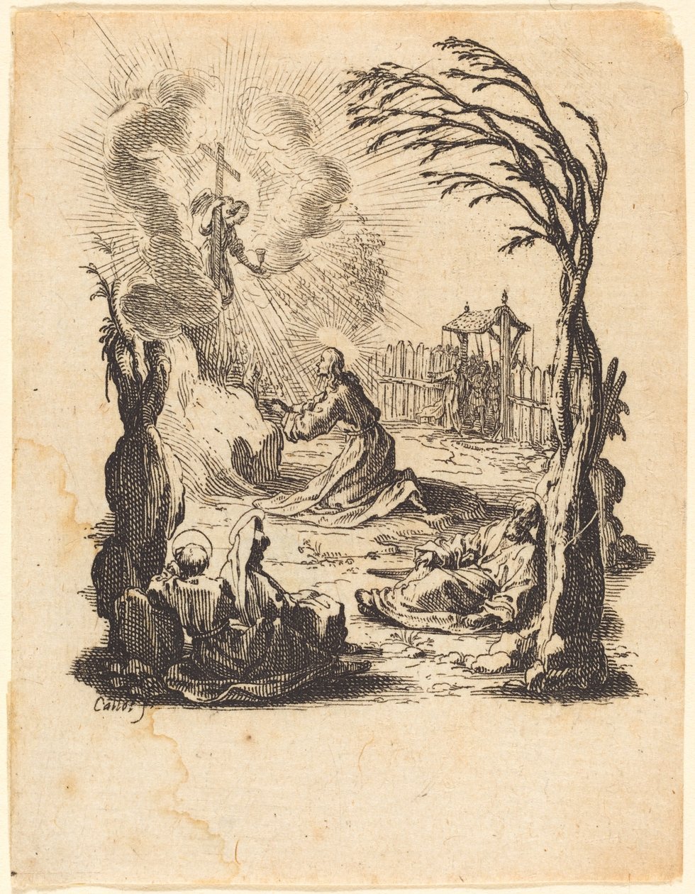 De doodsangst in de tuin door Jacques Callot