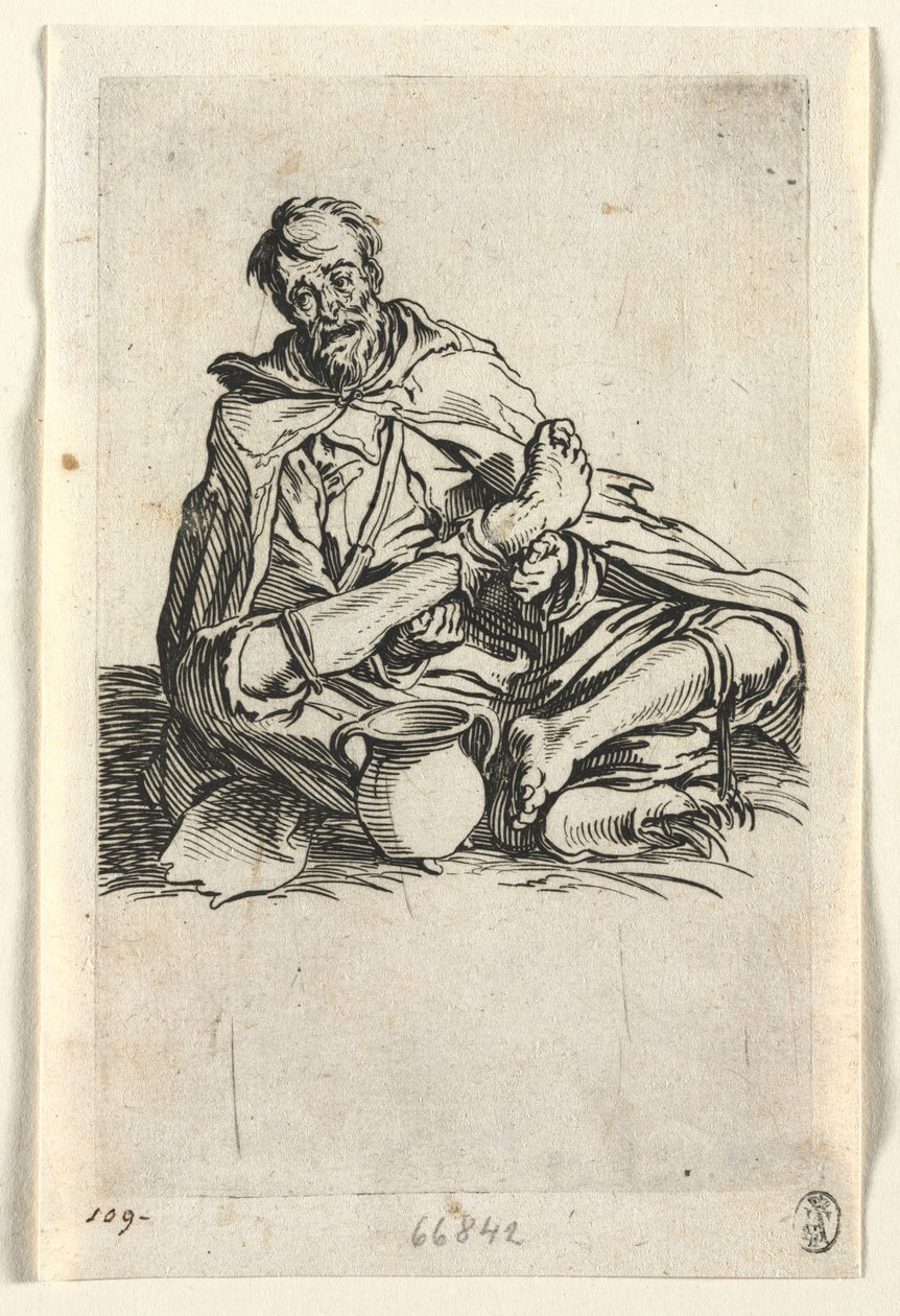 De bedelaars: Simulant, ca. 1623 door Jacques Callot