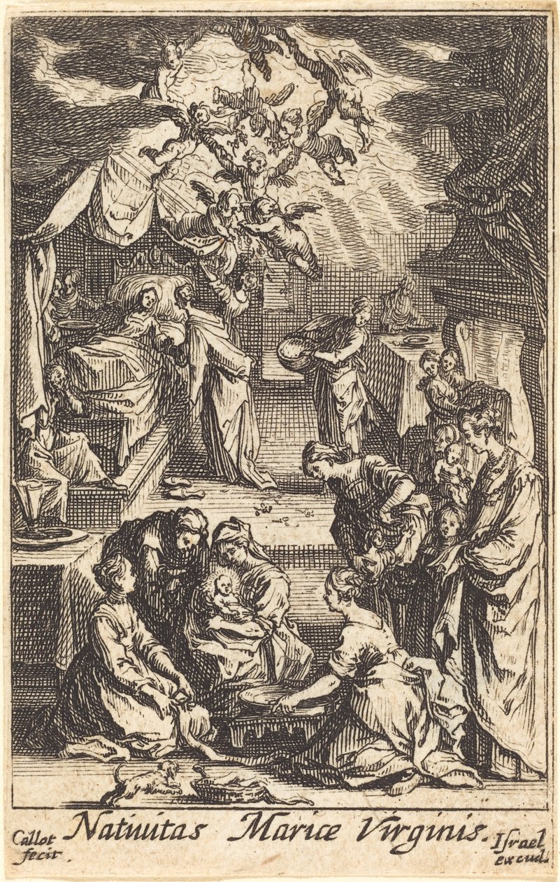 De geboorte van de Maagd door Jacques Callot