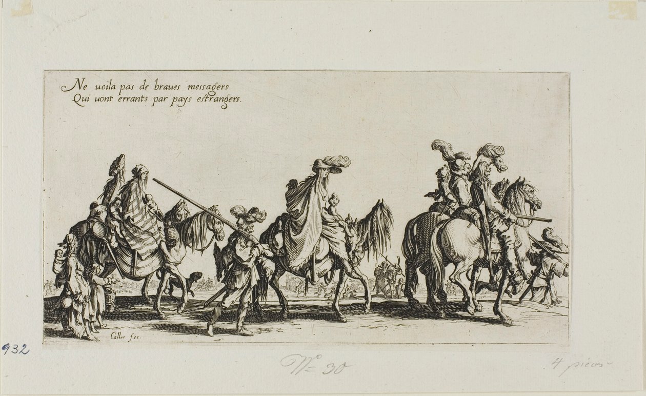 De Bohemiens Marcheren, uit De Bohemiens door Jacques Callot