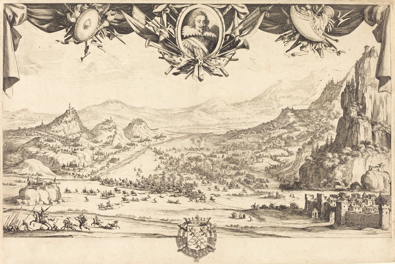 Het Gevecht van Avigliana door Jacques Callot