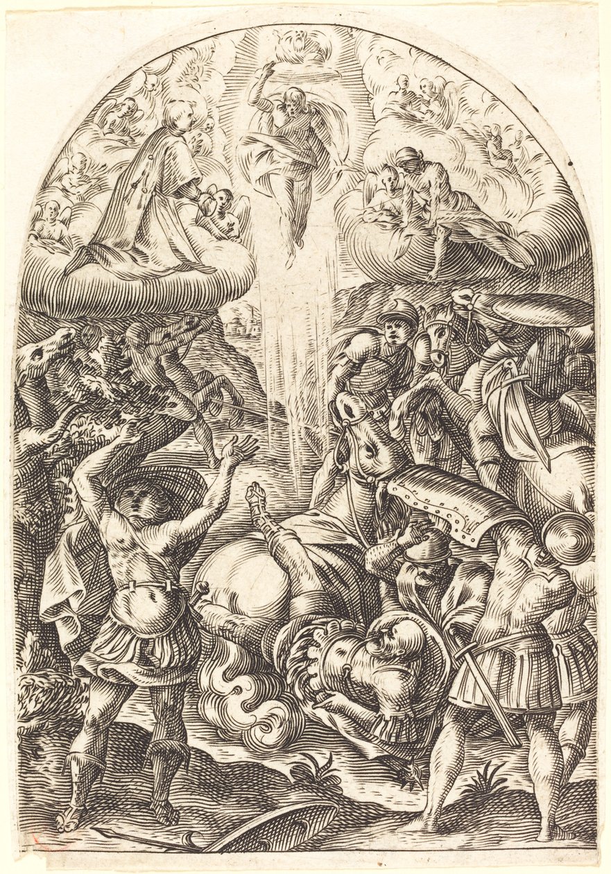 De Bekering van Sint Paulus door Jacques Callot