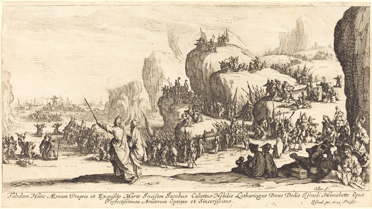 De doortocht door de Rode Zee door Jacques Callot