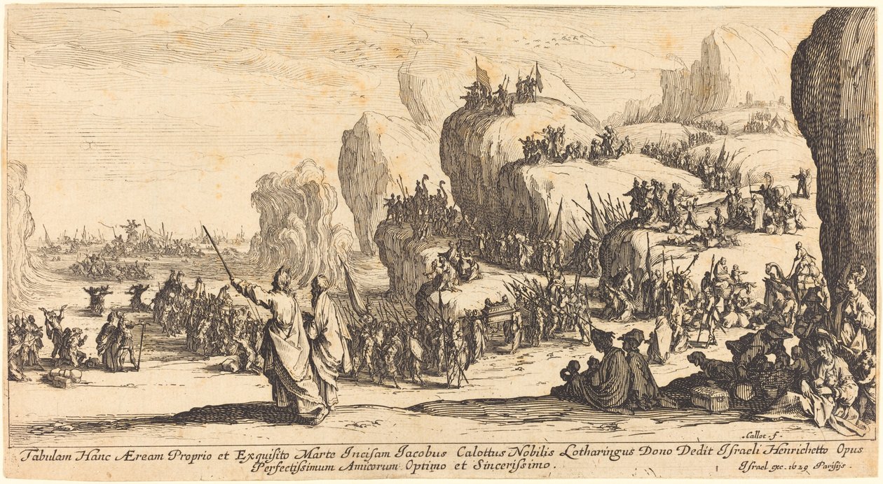 De oversteek van de Rode Zee door Jacques Callot
