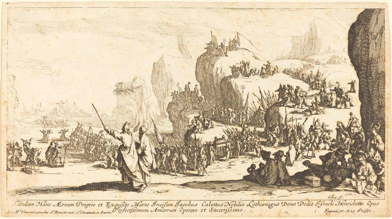 De oversteek van de Rode Zee door Jacques Callot