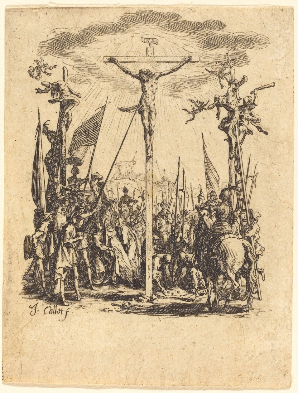 De Kruisiging door Jacques Callot