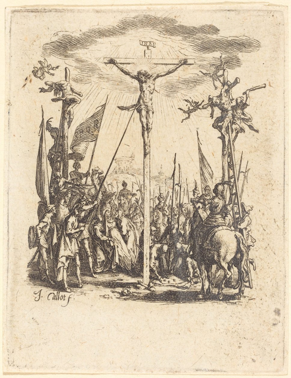 De kruisiging, ca. 1624-1625 door Jacques Callot