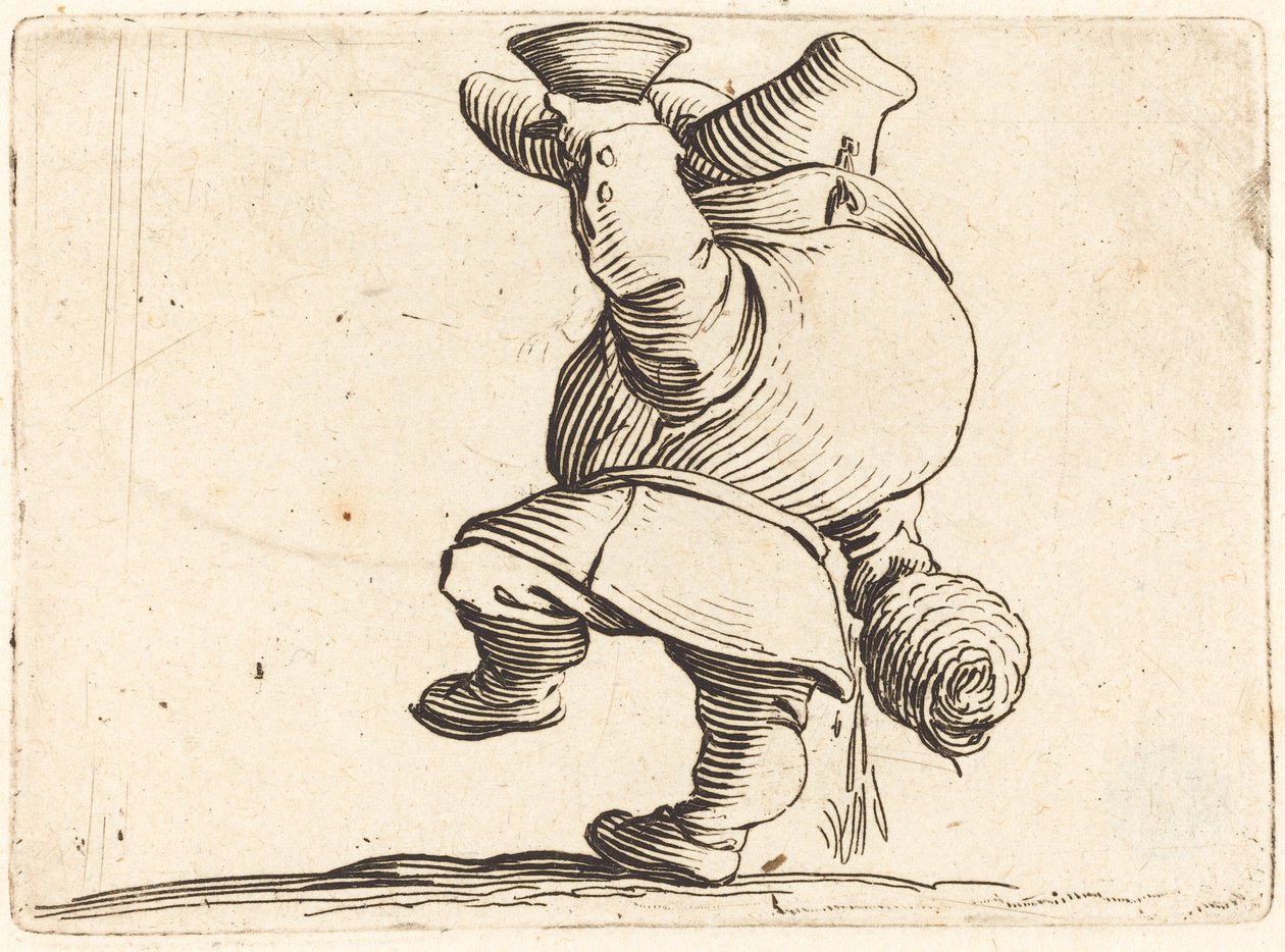 De drinker, achteraanzicht door Jacques Callot
