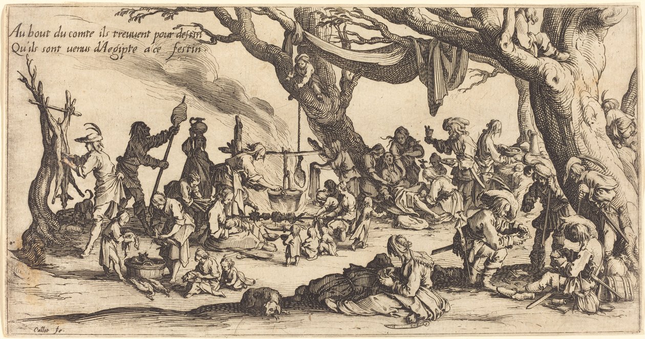 Het Feest van de Bohemiens door Jacques Callot