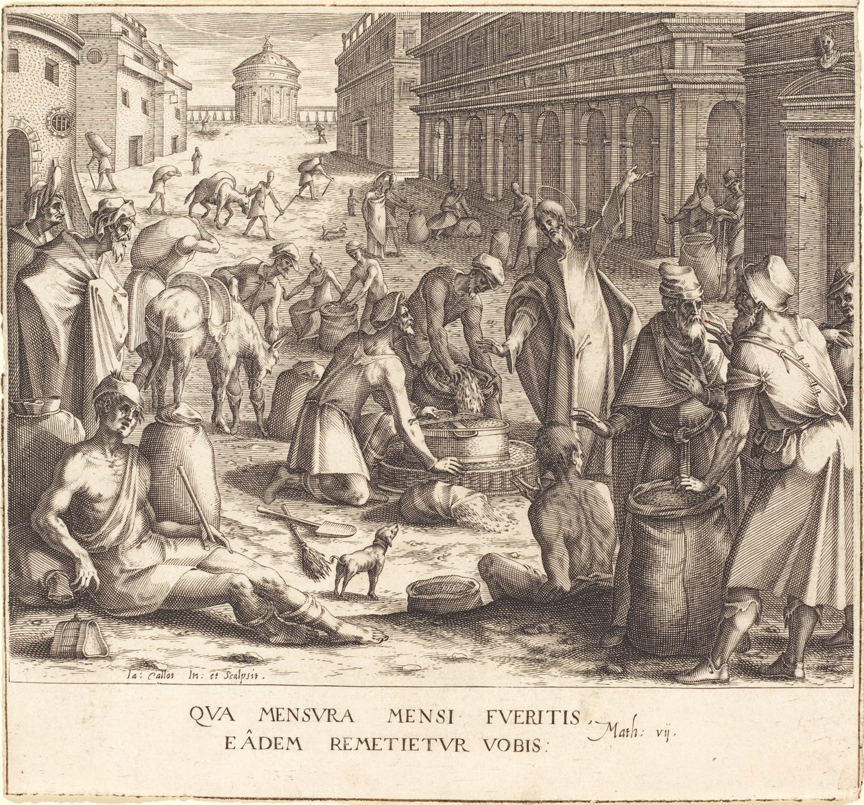 De Graanwegers, 1608-1611 door Jacques Callot
