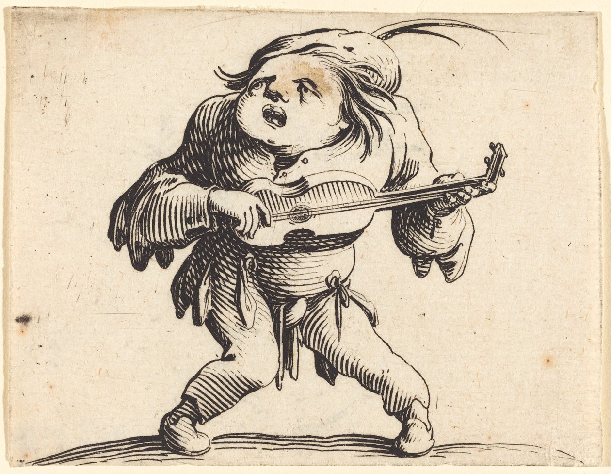 De Gitaarspeler door Jacques Callot