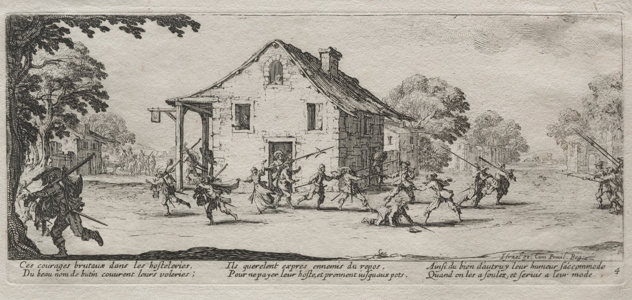 De Grote Ellende van de Oorlog: Plundering door Jacques Callot