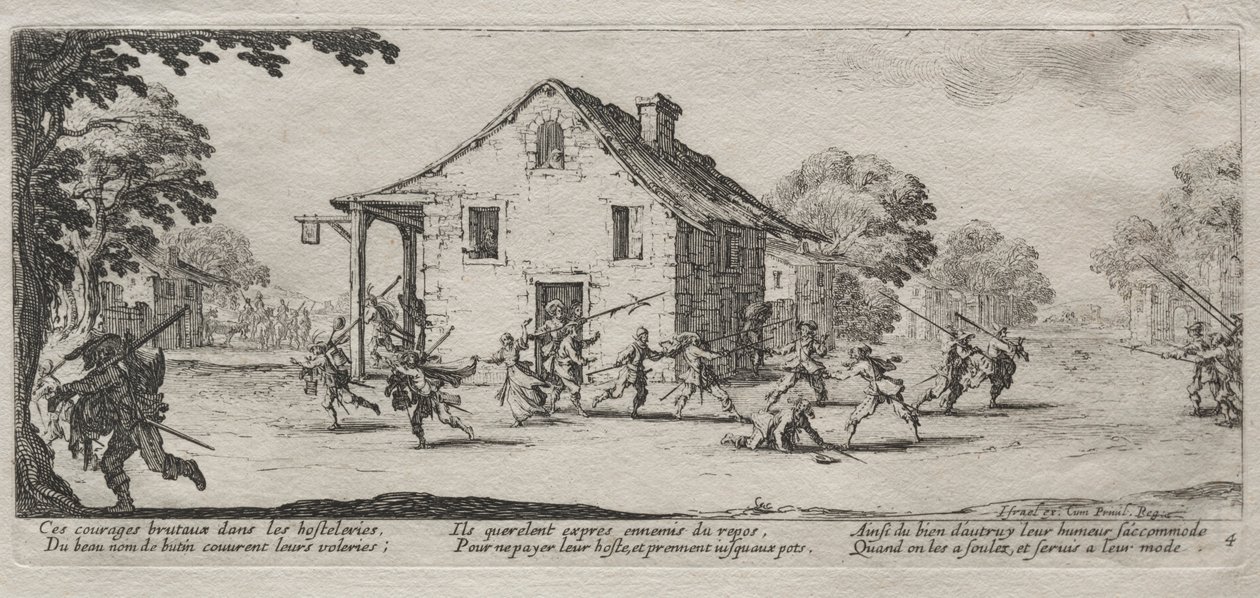 De Grote Ellende van de Oorlog: Plundering door Jacques Callot