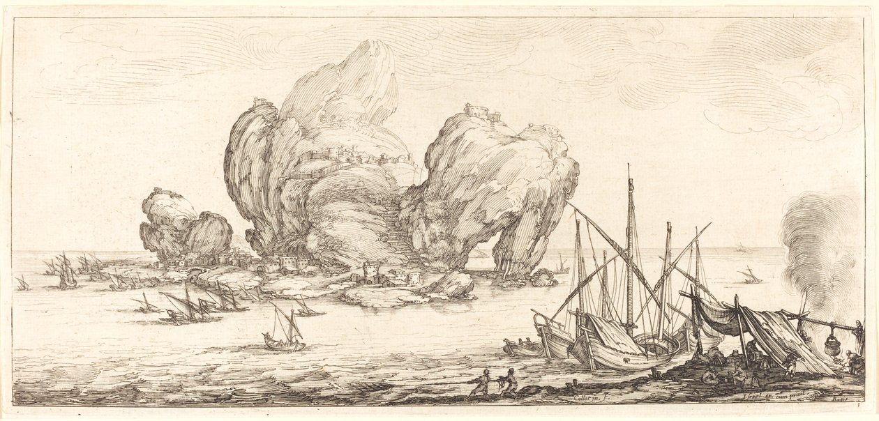 De Grote Rots, waarschijnlijk c. 1630 door Jacques Callot