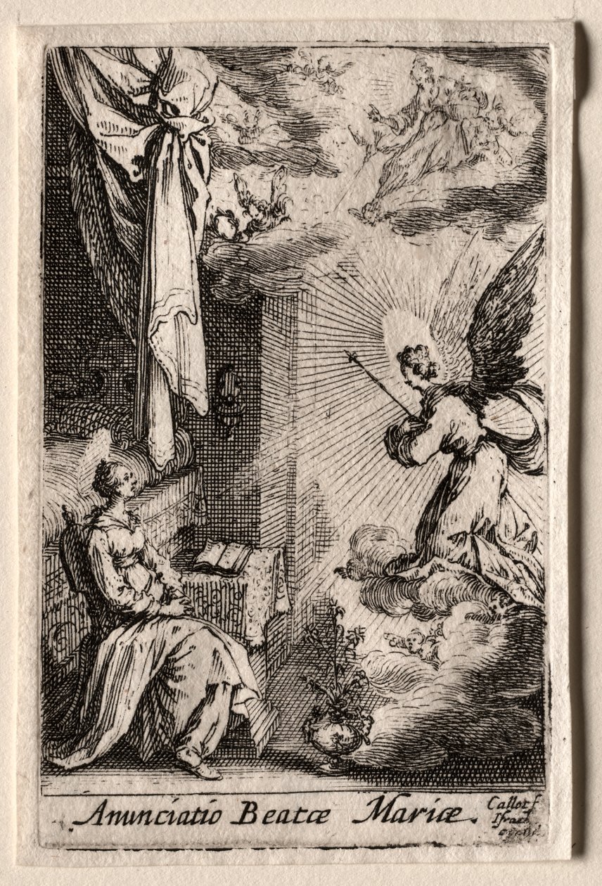 Het Leven van de Maagd: De Aankondiging door Jacques Callot