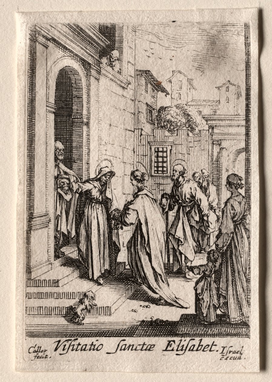 Het Leven van de Maagd: De Visitatie door Jacques Callot