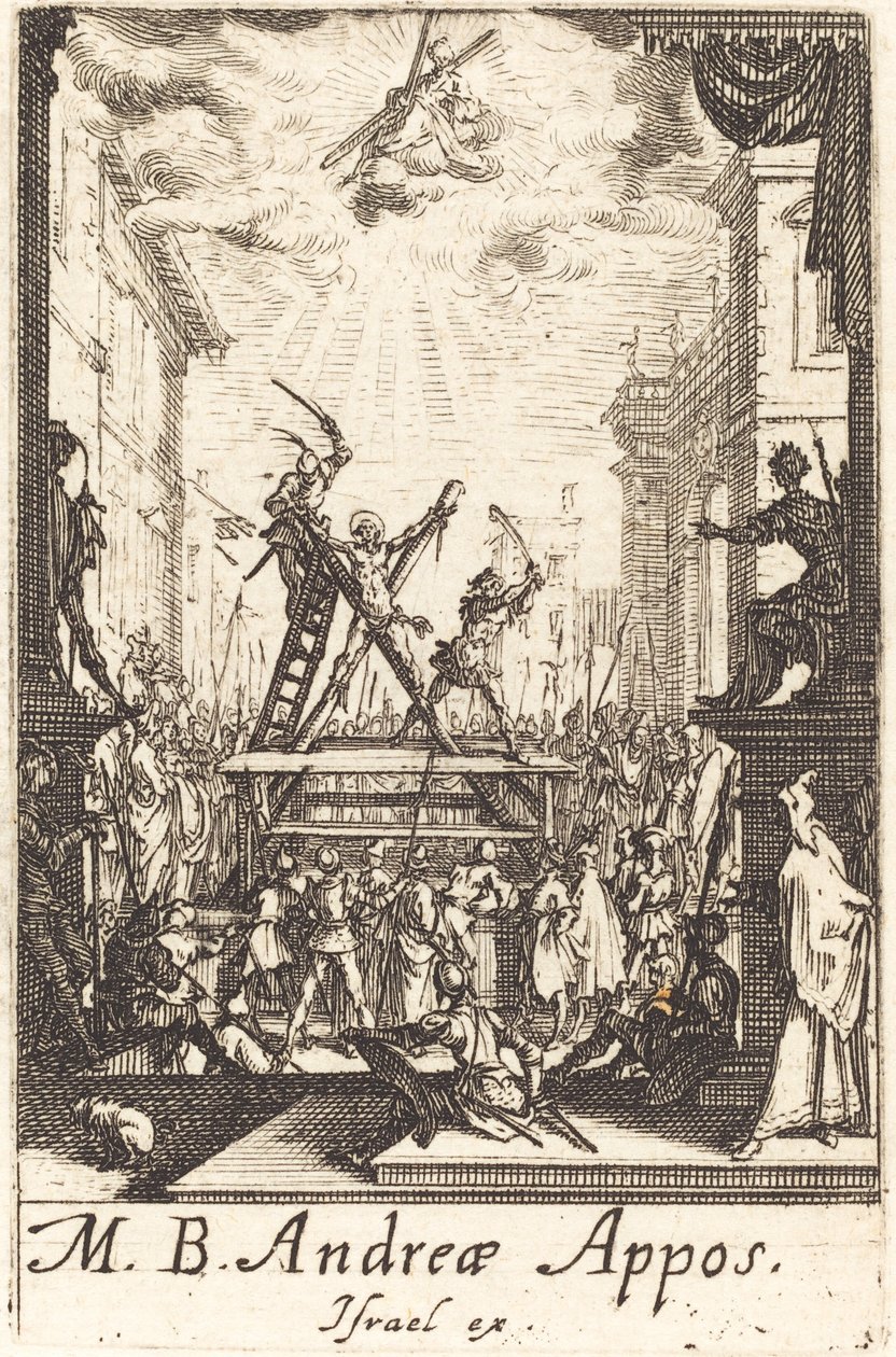 Het martelaarschap van Sint Andreas door Jacques Callot