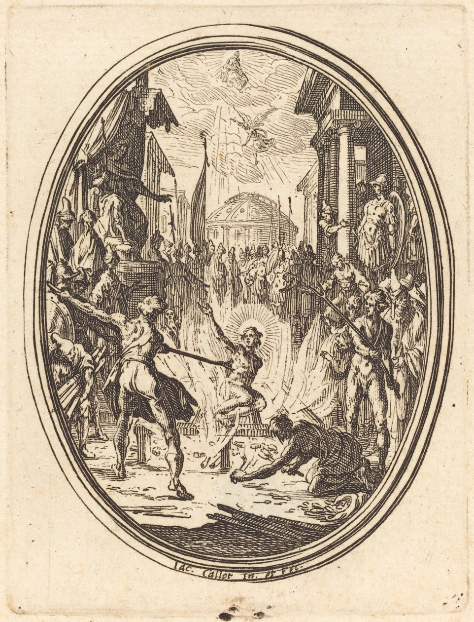 Het martelaarschap van Sint Laurentius door Jacques Callot