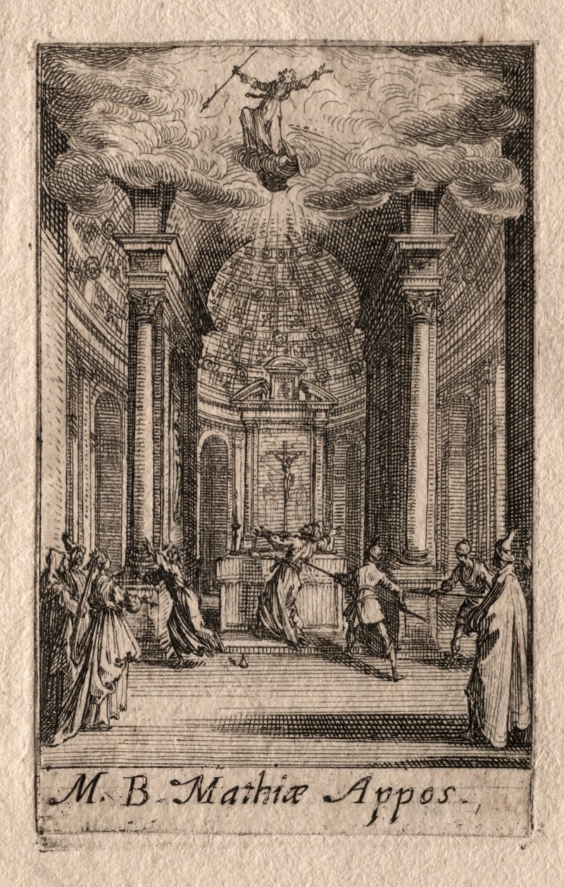 Het Martelaarschap van de Apostelen: St. Matthias door Jacques Callot