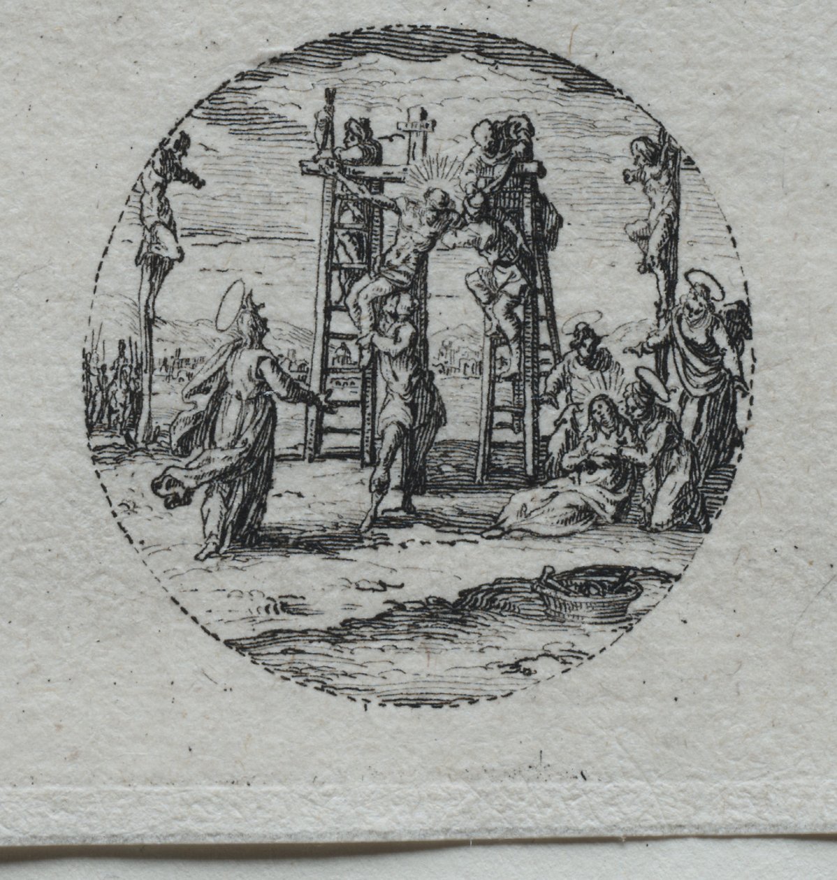De Mysteriën van de Passie: De Kruisiging door Jacques Callot