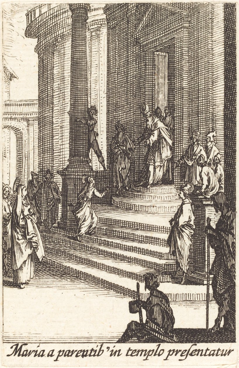 De presentatie van de Maagd door Jacques Callot