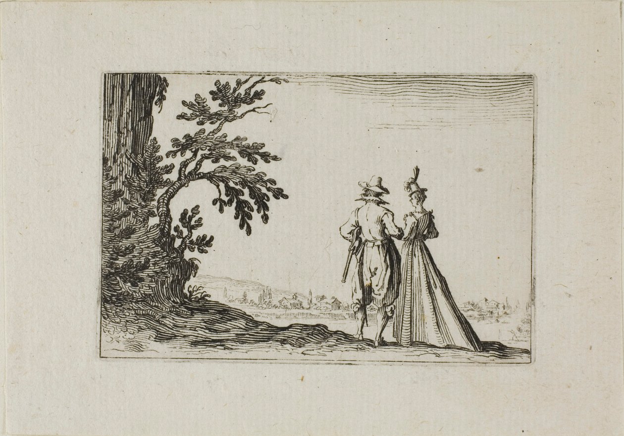 De Promenade, uit De Caprices door Jacques Callot