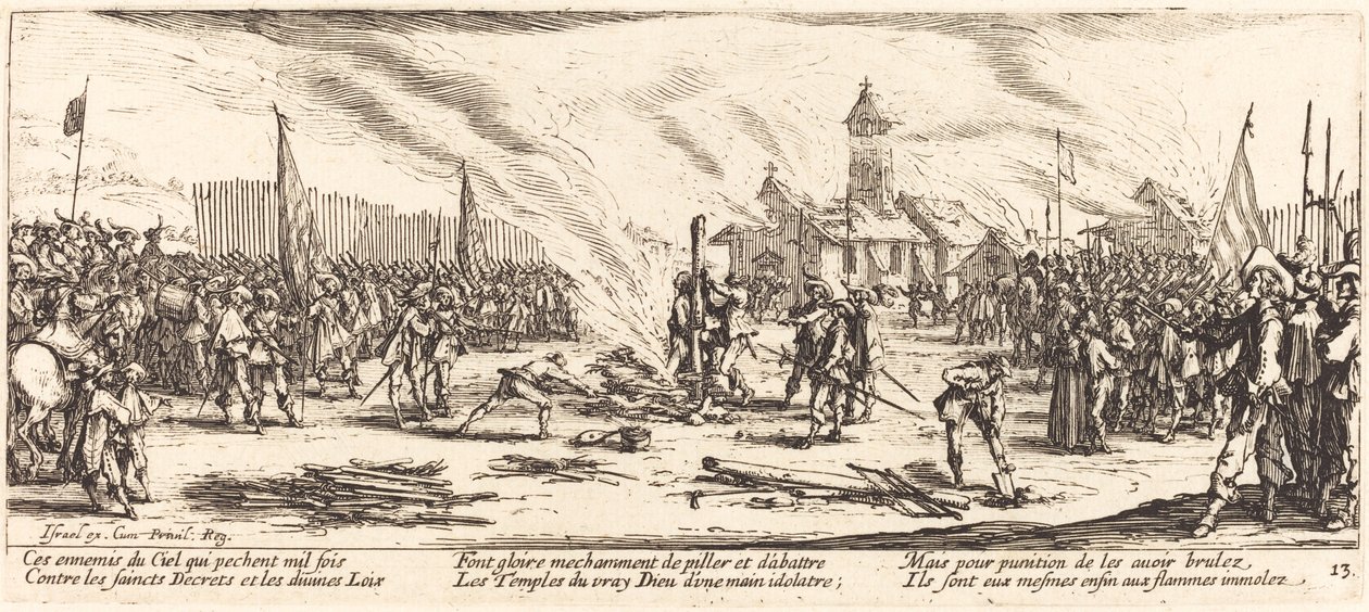 De Brandstapel door Jacques Callot