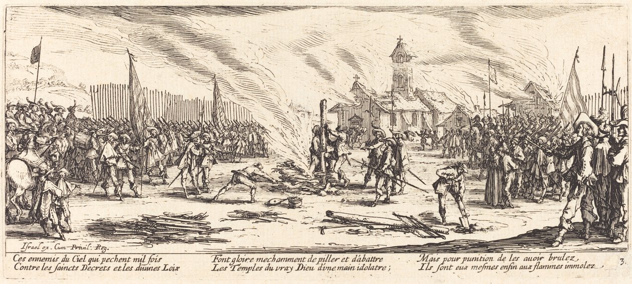 De Brandstapel door Jacques Callot
