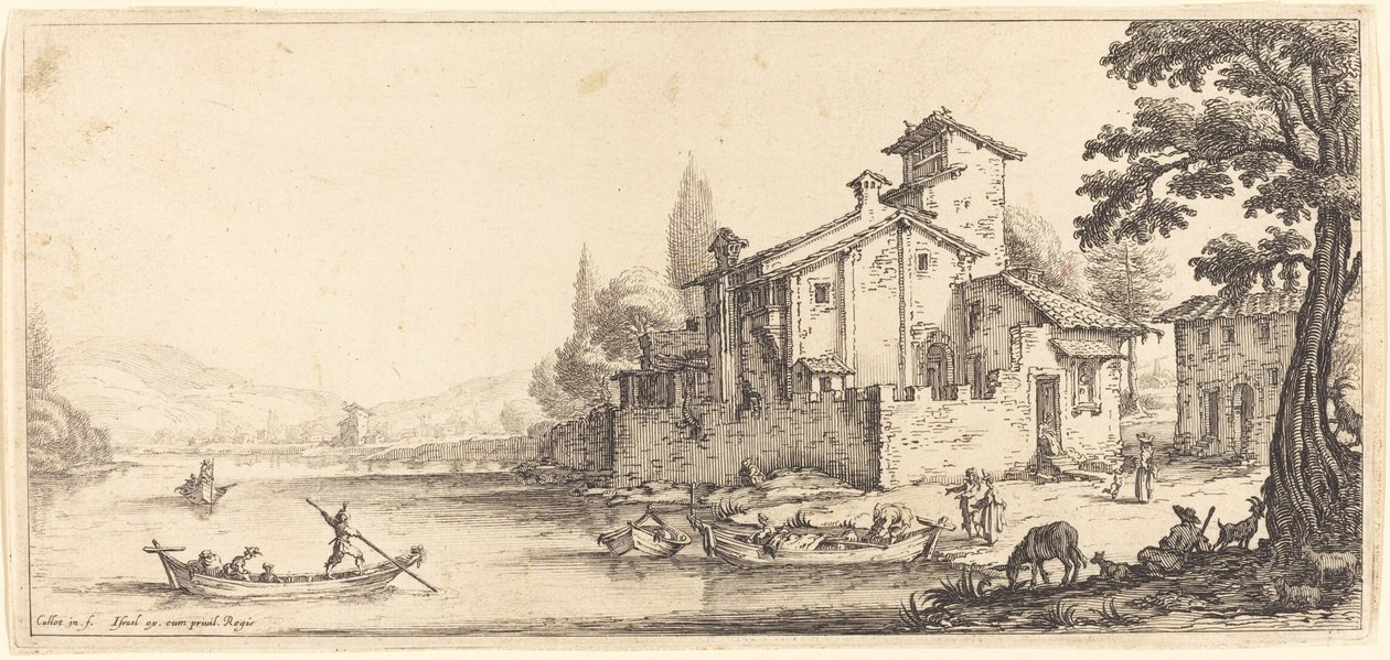 De wandeling bij het water door Jacques Callot