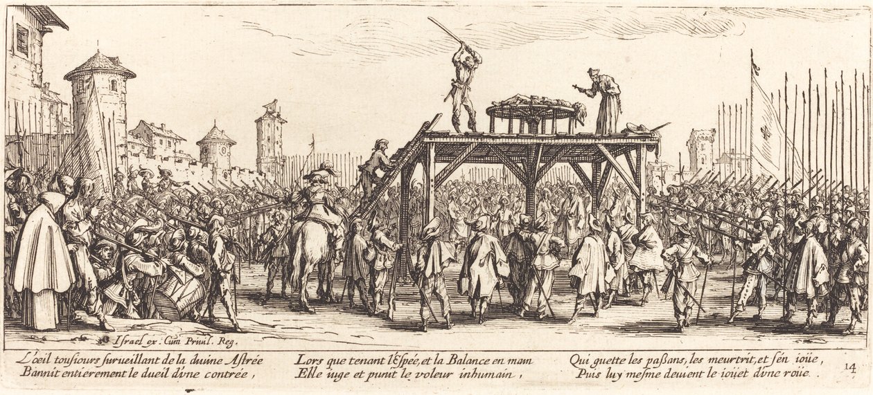Het wiel door Jacques Callot