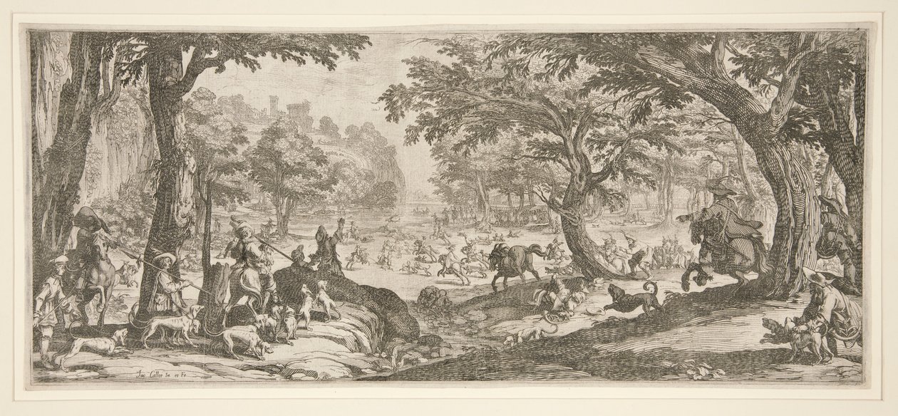 De grote jacht (La grande chasse) door Jacques Callot