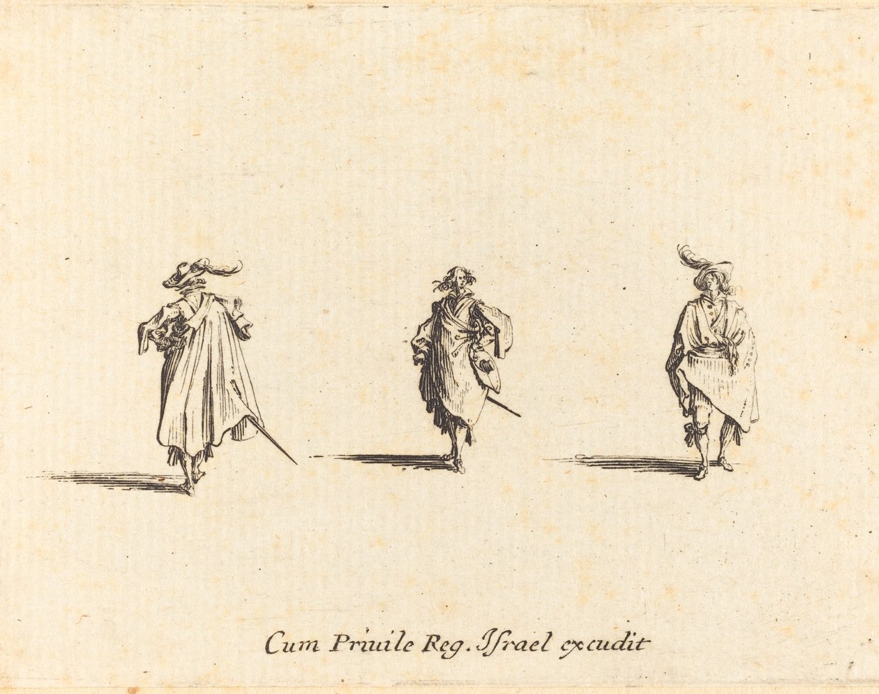 Drie Heren door Jacques Callot