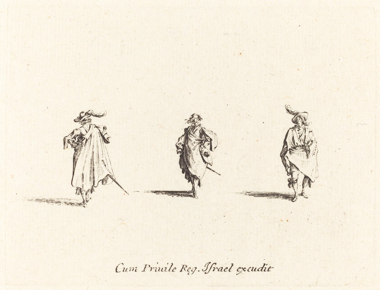 Drie Heren door Jacques Callot