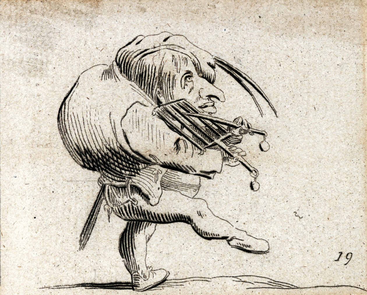 Varie Figure Gobbi ... (gravure) door Jacques Callot