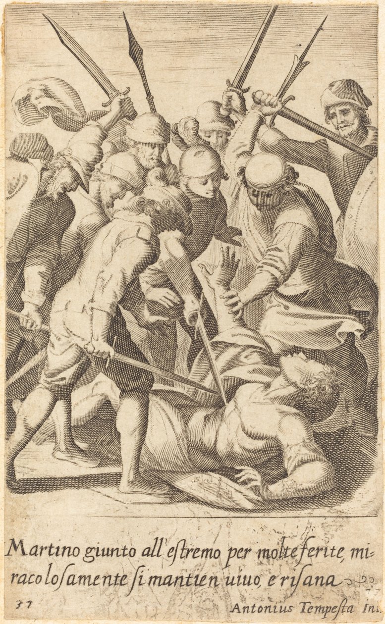 Martino door Jacques Callot after Antonio Tempesta