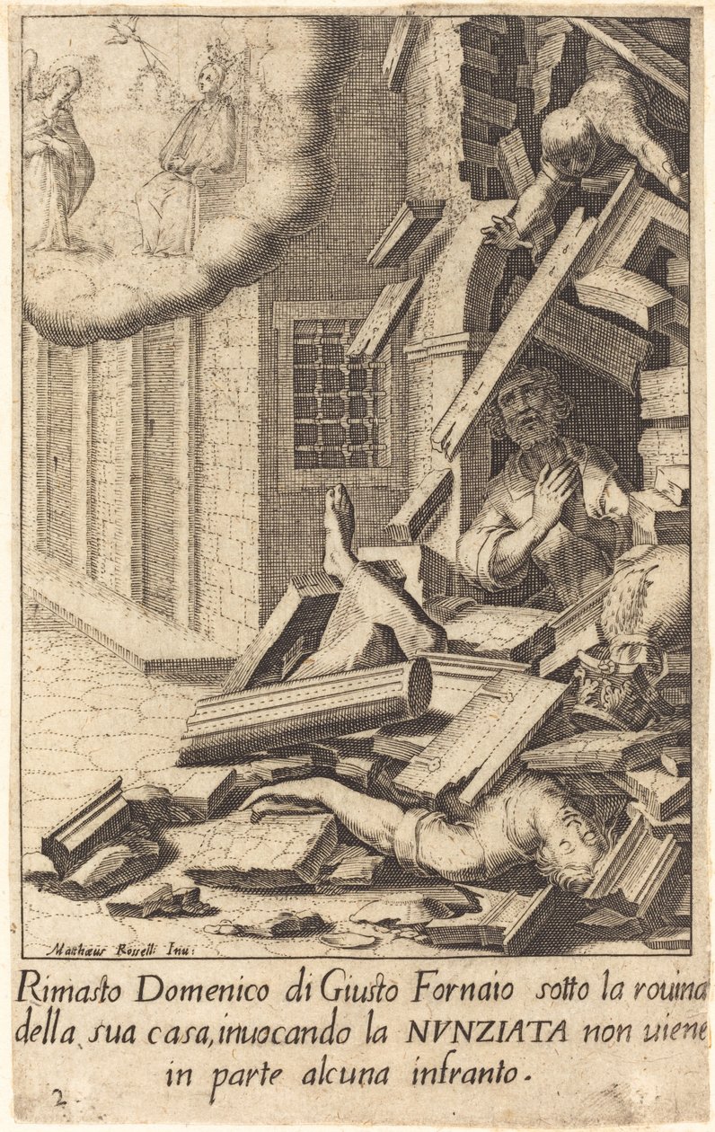 Domenico di Giusto door Jacques Callot after Matteo Rosselli