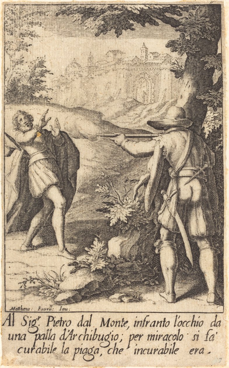 Pietro dal Monte door Jacques Callot after Matteo Rosselli