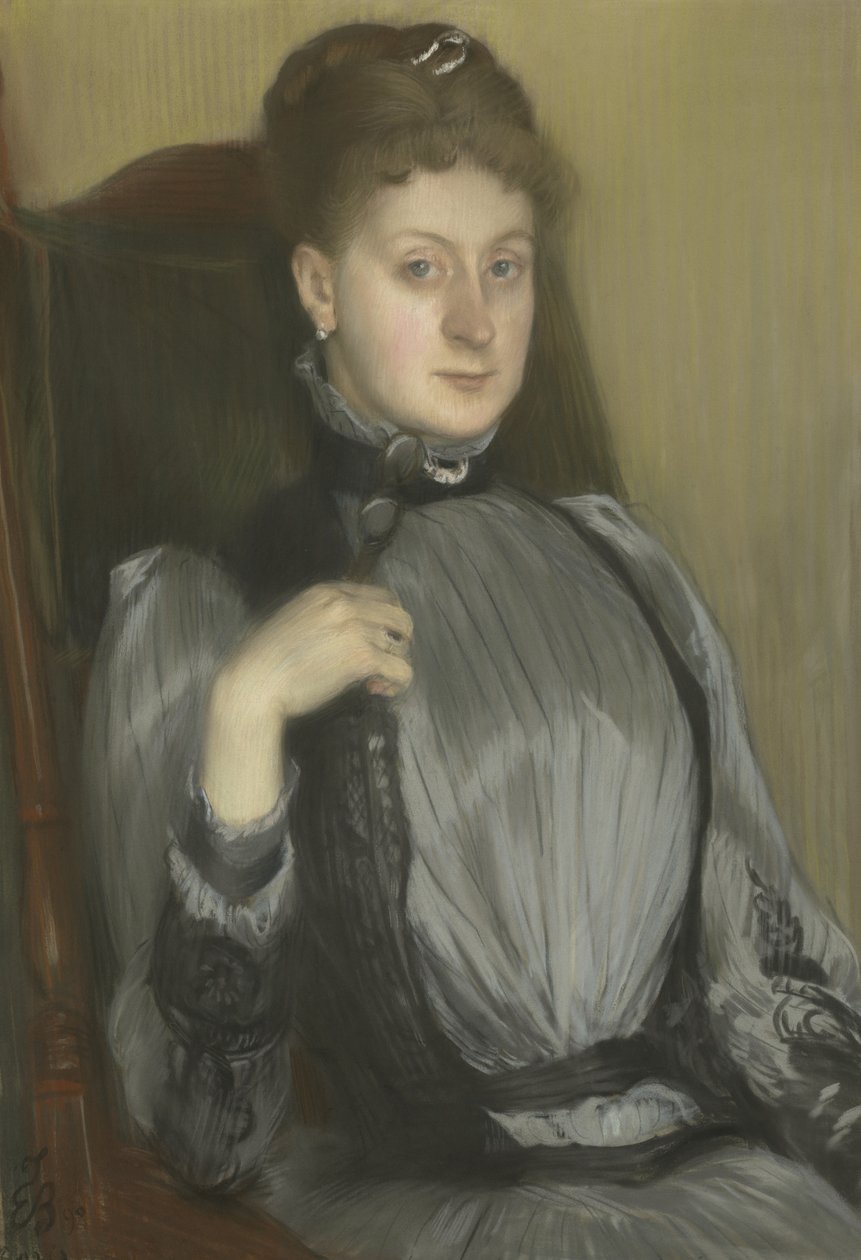 Portret van een vrouw, 1890 door Jacques Emile Blanche