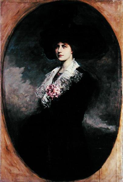 Portret van een vrouw door Jacques Fernand Humbert